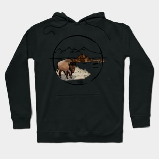 A bison in Wyoming - nature Hoodie